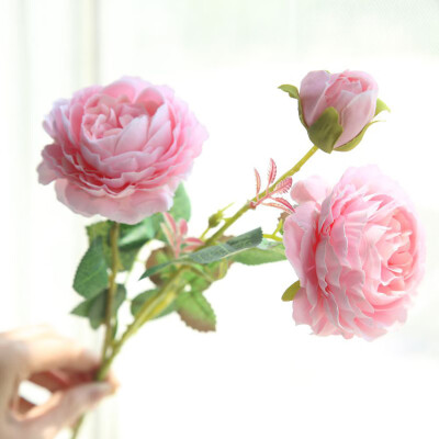 

JPGIF Artificial Fake Western Rose Flower Peony Bridal Bouquet Wedding Home Decor MR