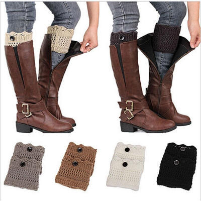 

Hot Fashion Women Winter Crochet Knit Lace Trim Leg Warmers Cuffs Toppers Boot Socks New