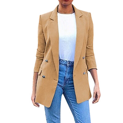 

Toponeto Womens Ladies Solid Turn Down Collar Jacket Long Sleeve Coat Parka Outerwear