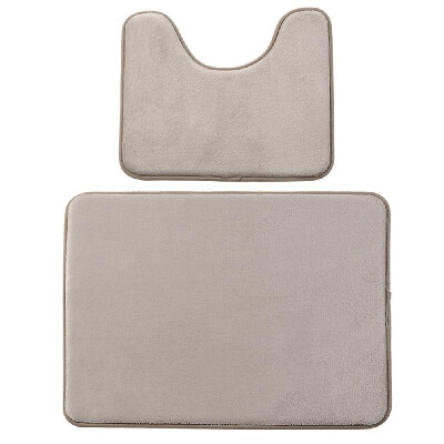 

Bath Mat Toilet Rug Memory Foam Soft Flannel Floor Rug Non Slip Water Absorbent Door Mat Bathroom Rug Carpet