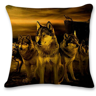 

〖Follure〗Cute Wolf Tower Sofa Bed Home Decoration Festival Pillow Case Cushion Cover