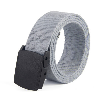 

No metal Unisex Belt Solid Color Canvas Automatic Buckle Men belt Casual youth Students Cowbody pants belt