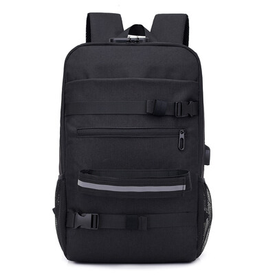

Anti-theft Skateboard Backpack Laptop Backpack College Backpack Travel School Bag with Lock&USB Port