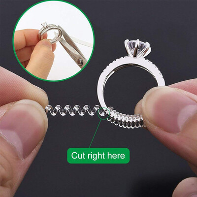 

JPGIF 15 Ring Size Adjuster with 3 Sizes Clear Ring Sizer Resizer Fit for Loose Rings