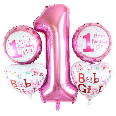 

New Hot Foil Number Letter Balloons for Babygirls Babyboys First Birthday Party Perfect Decor Decorative