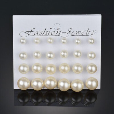 

New Arrival Pearl Earrings Ear Nail Elegant Alloy Pearl Earrings Set Earrings Studs