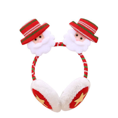 

Cute Cartoon Faux Fur Plush Earmuffs Christmas Headwears For Kids Adults Holiday Party Costume Accessories