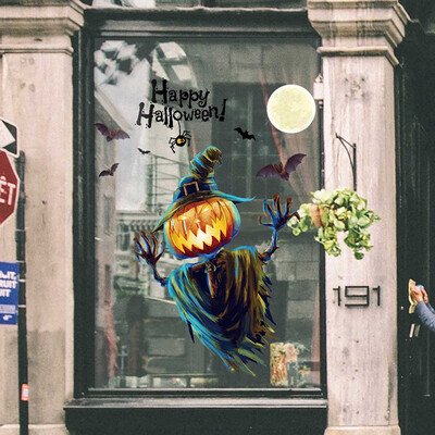 

Toponeto Happy Halloween Background Wall Sticker Window Home Decoration Decal Decor
