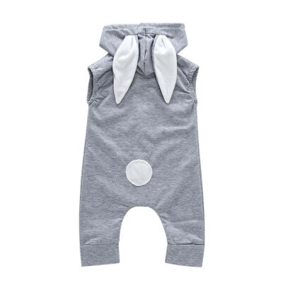 

Newborn Baby Cute Rabbit Ears Rompers Sleeveless Zipper Fashion Jumpsuit