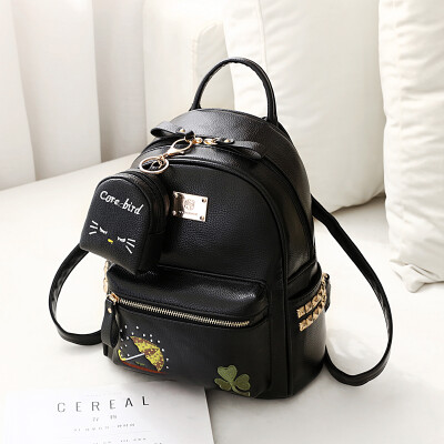 

Mini double shoulder bag female bag Korean version fashion leisure student Xiao fresh lady backpack