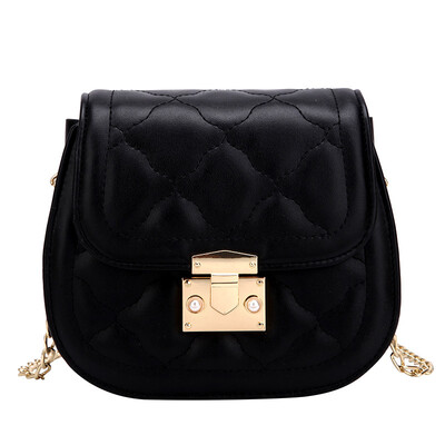 

Tide Korean version of the lock summer patent leather mini square bag chic chain shoulder Messenger bag