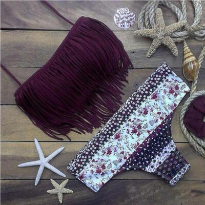 

Swimwear Women Padded Bandage Swimsuit Beachwear Bathing Push-up Bikini Sets