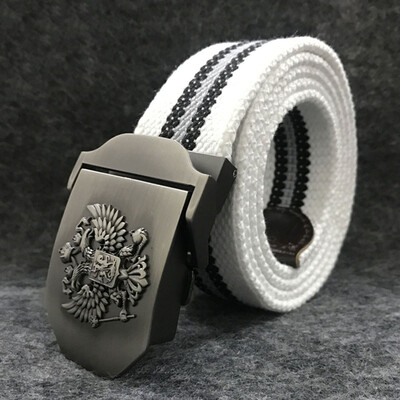 

Unisex Russian National Emblem canvas Tactical belt quality casual sport Military belts For Mens&Women Jeans belt