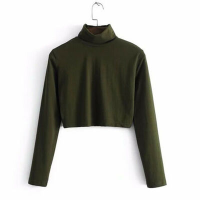 

Womens Turtleneck High Neck Long Sleeve Slim Fit Tops Blouse Autumn Winter