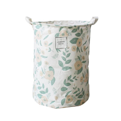 

Laundry Basket Organizer with Rope Handles Folding Cylindric Storage Bin Laundry Hamper for Kids Toy Clothes