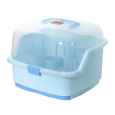 

Portable Baby Bottles Storage Box Drying Rack Plastic Tableware Dry Case