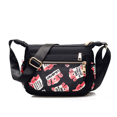 

Nylon Single Shoulder Bag Leisure Waterproof Oxford Canvas Bag Woman Slant Bag Printed Fashion Mom Bag