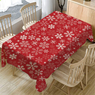 

Gobestart Christmas Decoration Table Cloth Rectangular Tea Table Cover Dining Home Decor