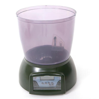 

Household LCD Display Automatic Fish Feeder With Clock Display Olive Green