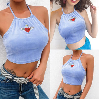 

Fashion Women Vest Sleeless Top Clubwear Casual Tank Crop Top Strappy Shirt