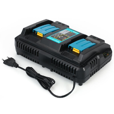

Power Tool Battery Chargers DC18RD Dual Ports Fast Charger Suitable for Makita 4A 120W 72V to 18V Batteries Power Adapter