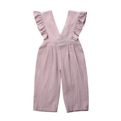 

Infant Baby Girls Kids Ruffle Jumpsuit Clothes Toddler Playsuit Outfit Sets