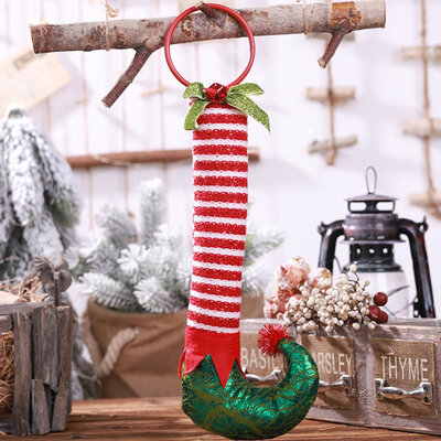 

Elf Boots Stockings Christmas Ornaments Hanging Pendant Christmas Tree Decoration For Home