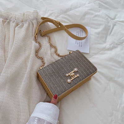 

Summer slung bag women 2019 new Joker chain texture shoulder bag fashion trends