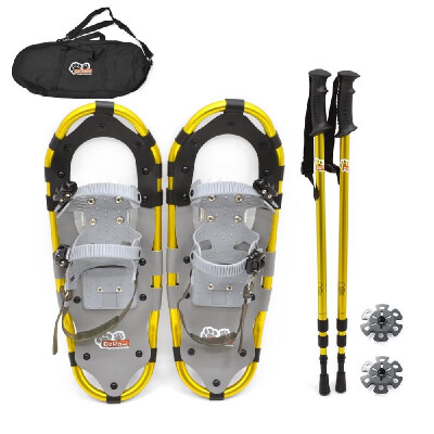 

Snow Shoes Aluminum Snow Shoes with Adjustable Poles Carry Bag for Women Men