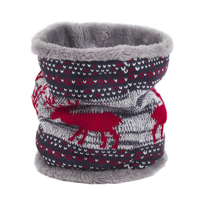 

Xmas Women Winter Knitted Neck Warmer Circle Wrap Cowl Loop Snood Scarf Shawl
