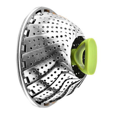 

9 inch Stainless Steel Collapsible Steamer Multifunction Vegetable Fruit Basket Cooking Metal Rack Food Steamer