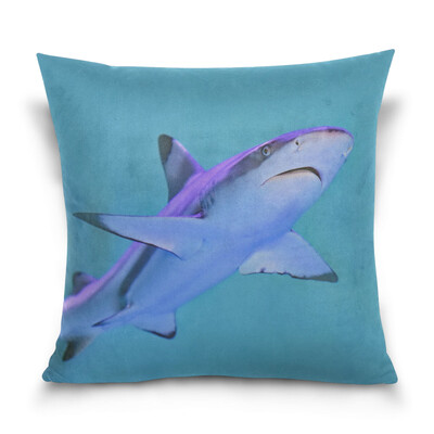 

Throw Pillow Case Decorative Pillow Covers 16 X 16 inch Shark Pattern Pillowcase