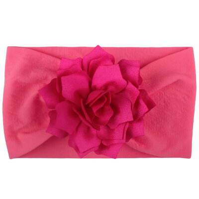 

SUNSIOM Soft Baby Girls Kids Toddler Bow Hairband Headband Turban Big Flower Head-Wrap