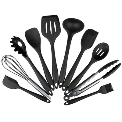 

10PCS Silicone Kitchenware Set Household Non-stick Silicone Kitchenware Simple Cooking Tool Set
