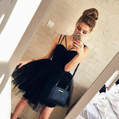 

SUNSIOM Womens Lace Evening Party Ball Prom Gown Formal Cocktail Wedding Short Dress