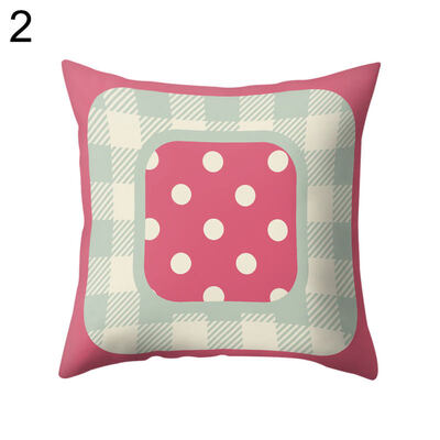 

Splicing Color Flower Square Throw Pillow Case Cushion Cover Bedding Articles