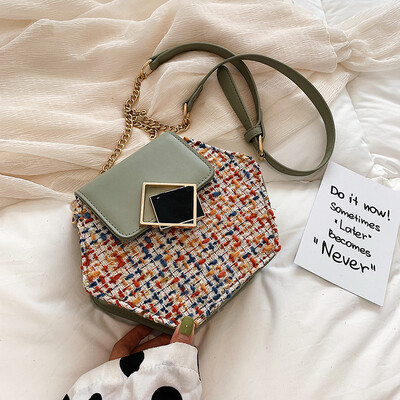 

Net red hair small bag summer ins chain geometry small square bag new 2019 Korean version single shoulder oblique satchel