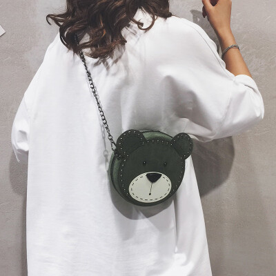 

Korea ins super fire cute bear ancient sense Messenger bag 2019 new girl chic soft sister shoulder bag