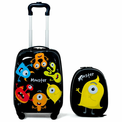 

2 pcs Kids Luggage Set 12" Backpack & 16" Rolling Suitcase