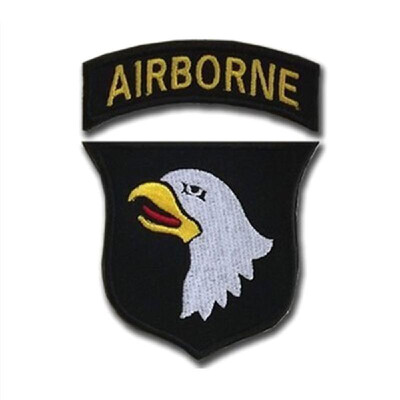 

4PcsSet 101st Airborne Division Magic Sticker 3D Embroidered Decorative Airborne Badge Patches