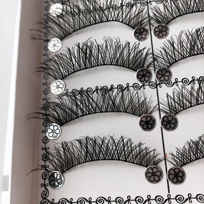 

10 Pairs Handmade Fake Eyelashes Natural Long Thick Daily Makeup Eye Lashes