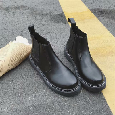 

Ins wind restores ancient Martin boots short English boots ulzzang Chelsea boots English style short boots English boots sho