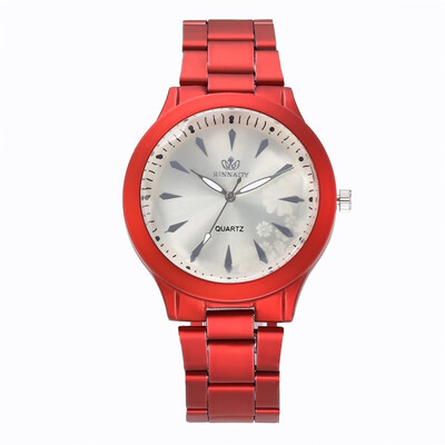 

New fashion mens alloy steel belt wrist watch female