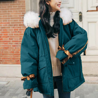 

Roseonmyhand Fashion Women Winter Warm Cotton Hooded Winter Jacket Long-Sleeved Coat