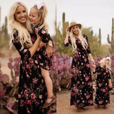 

Family Dress Mother And Daughter Floral Long Dress Boho Outfits Clothes Dresses