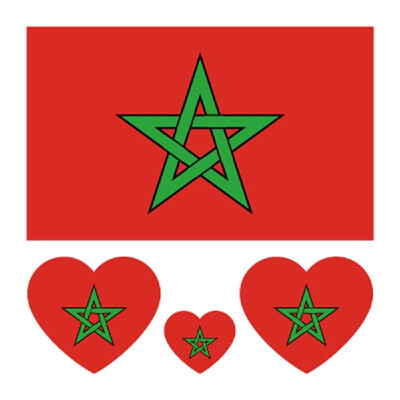 

Environmental Protection Waterproof&Anti-sweat National Flag Tattoos Stickers Football Fan Sticker