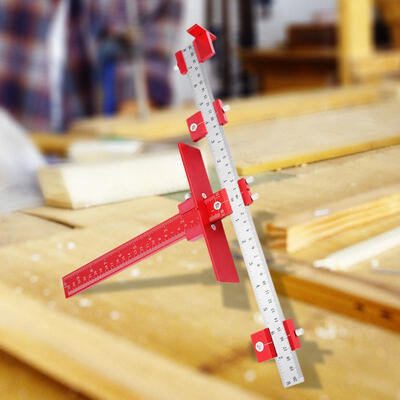 

Greensen Aluminum Alloy Doweling Jig Woodworking Cabinet Template Drill Guide Ruler