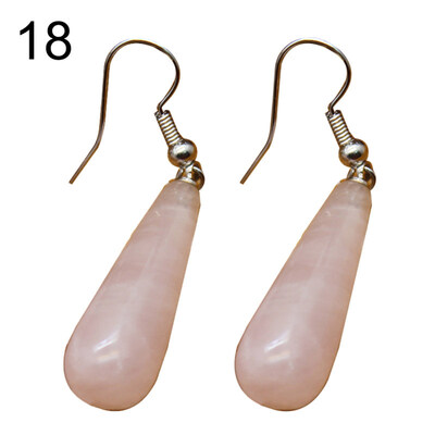 

Vintage Water Drop Shape Stone Dangle Women Hook Earrings Party Jewelry Gift
