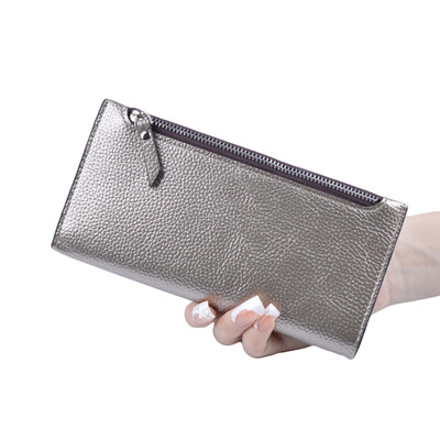 

Casual Women Solid Color Multi Card Slots Long Zip Wallet Purse Card Bag Pouch