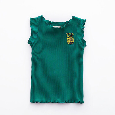 

Children Kids Girl Toddler Sleeveless Cartoon Fruit Embroidery Vest Tops Clothes